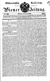 Wiener Zeitung 18411018 Seite: 1