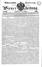 Wiener Zeitung 18411021 Seite: 1