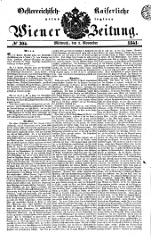 Wiener Zeitung 18411103 Seite: 1