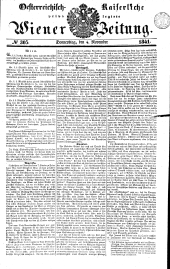 Wiener Zeitung 18411104 Seite: 1