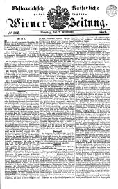 Wiener Zeitung 18411107 Seite: 1