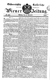 Wiener Zeitung 18411115 Seite: 1