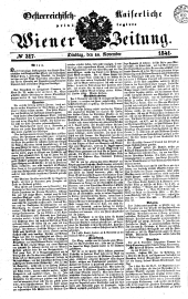 Wiener Zeitung 18411116 Seite: 1