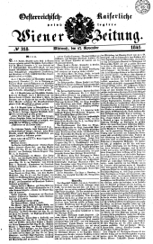 Wiener Zeitung 18411117 Seite: 1