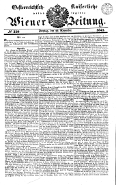 Wiener Zeitung 18411119 Seite: 1