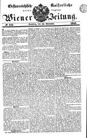 Wiener Zeitung 18411120 Seite: 1