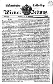 Wiener Zeitung 18411121 Seite: 1