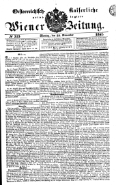 Wiener Zeitung 18411122 Seite: 1