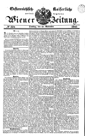 Wiener Zeitung 18411123 Seite: 1