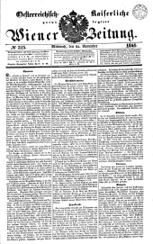 Wiener Zeitung 18411124 Seite: 1