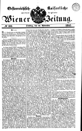 Wiener Zeitung 18411130 Seite: 1