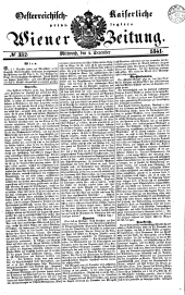 Wiener Zeitung 18411201 Seite: 1