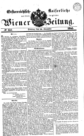 Wiener Zeitung 18411210 Seite: 1