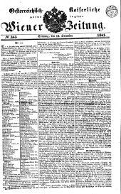 Wiener Zeitung 18411212 Seite: 1