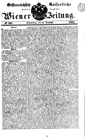 Wiener Zeitung 18411216 Seite: 1