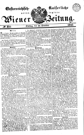 Wiener Zeitung 18411221 Seite: 1