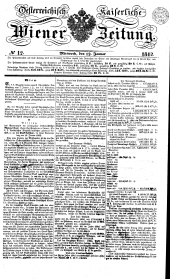 Wiener Zeitung 18420112 Seite: 1