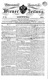 Wiener Zeitung 18420116 Seite: 1