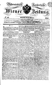 Wiener Zeitung 18420209 Seite: 1