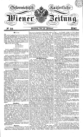 Wiener Zeitung 18420213 Seite: 1