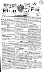 Wiener Zeitung 18420214 Seite: 1