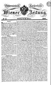 Wiener Zeitung 18420220 Seite: 1