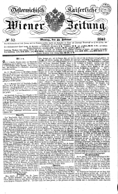 Wiener Zeitung 18420221 Seite: 1