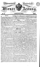 Wiener Zeitung 18420308 Seite: 1