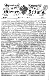 Wiener Zeitung 18420406 Seite: 1