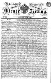 Wiener Zeitung 18420407 Seite: 1