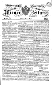 Wiener Zeitung 18420408 Seite: 1