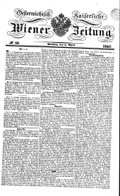 Wiener Zeitung 18420409 Seite: 1