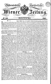 Wiener Zeitung 18420411 Seite: 1