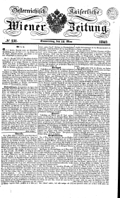 Wiener Zeitung 18420512 Seite: 1