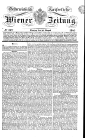 Wiener Zeitung 18420816 Seite: 1