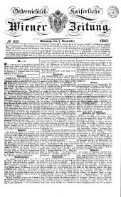 Wiener Zeitung 18420907 Seite: 1