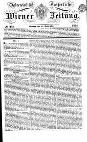 Wiener Zeitung 18420912 Seite: 1