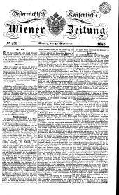 Wiener Zeitung 18420919 Seite: 1