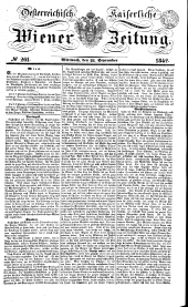 Wiener Zeitung 18420921 Seite: 1