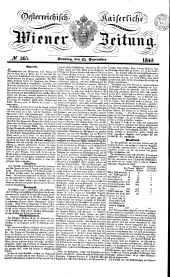 Wiener Zeitung 18420925 Seite: 1