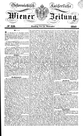 Wiener Zeitung 18421119 Seite: 1