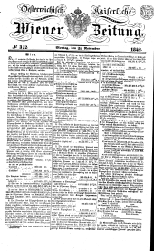 Wiener Zeitung 18421121 Seite: 1