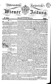 Wiener Zeitung 18421123 Seite: 1