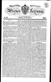 Wiener Zeitung 18430116 Seite: 1
