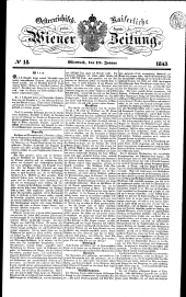 Wiener Zeitung 18430118 Seite: 1