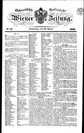 Wiener Zeitung 18430119 Seite: 1