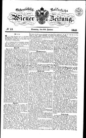 Wiener Zeitung 18430122 Seite: 1