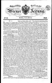 Wiener Zeitung 18430204 Seite: 1
