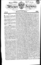 Wiener Zeitung 18430215 Seite: 1