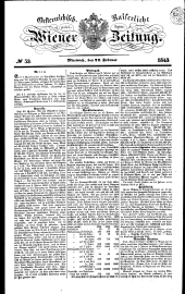 Wiener Zeitung 18430222 Seite: 1